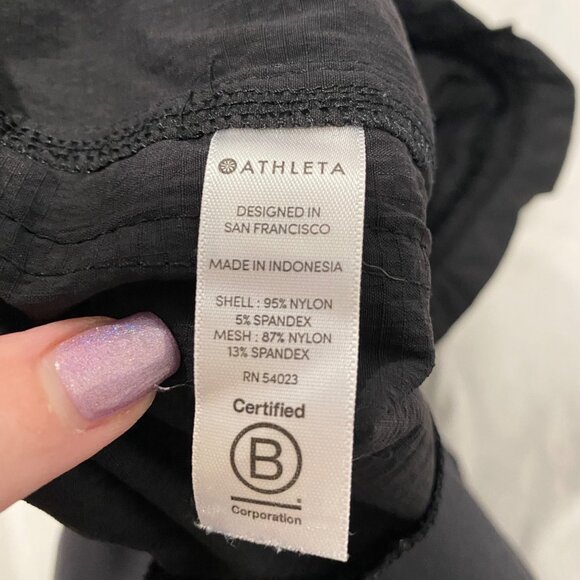 Athleta Trekkie Paper Bag Black Pants Size 6 - Picture 6 of 9